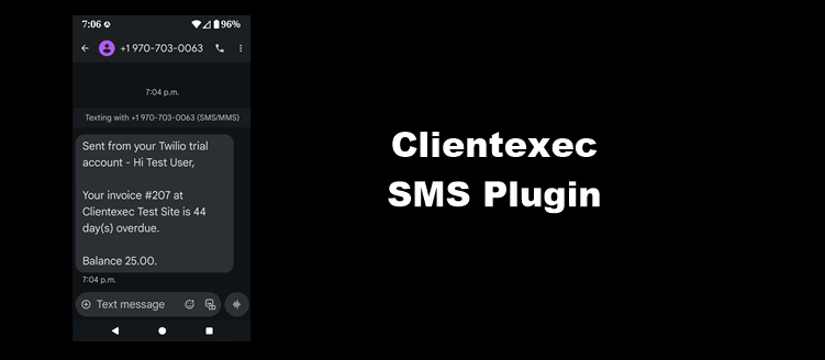 SMS Plugin For Clientexec